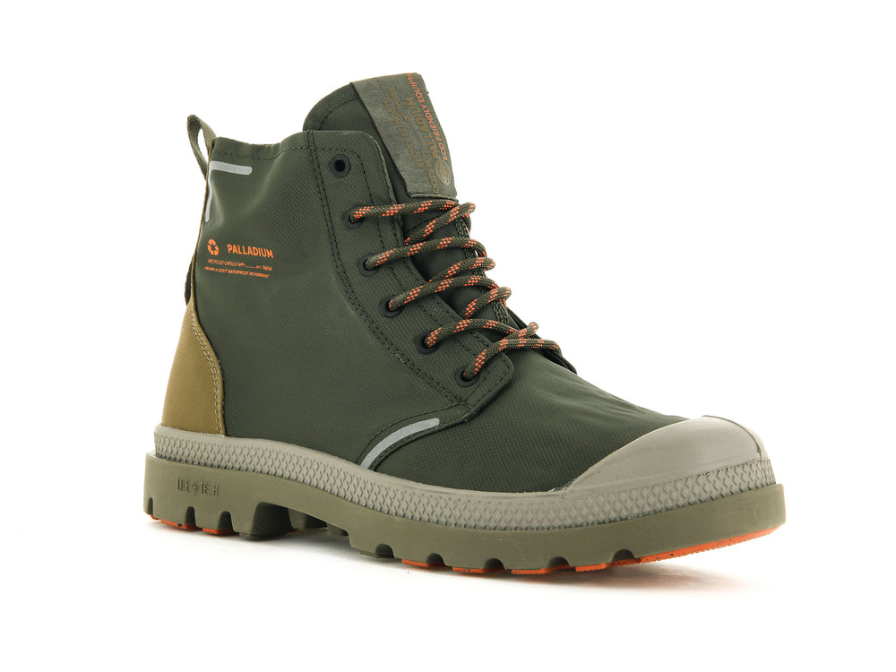 Botas Palladium PAMPA LITE+ RECYCLE WP+ Hombre Verde Oliva | Costa Rica-48365